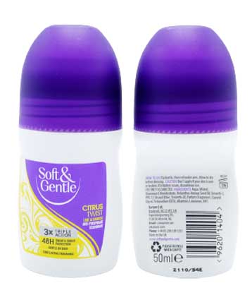 Женские дезодоранты SOFT&GENTLE Rool On Deod Citrus 50ml 96201404 ...
